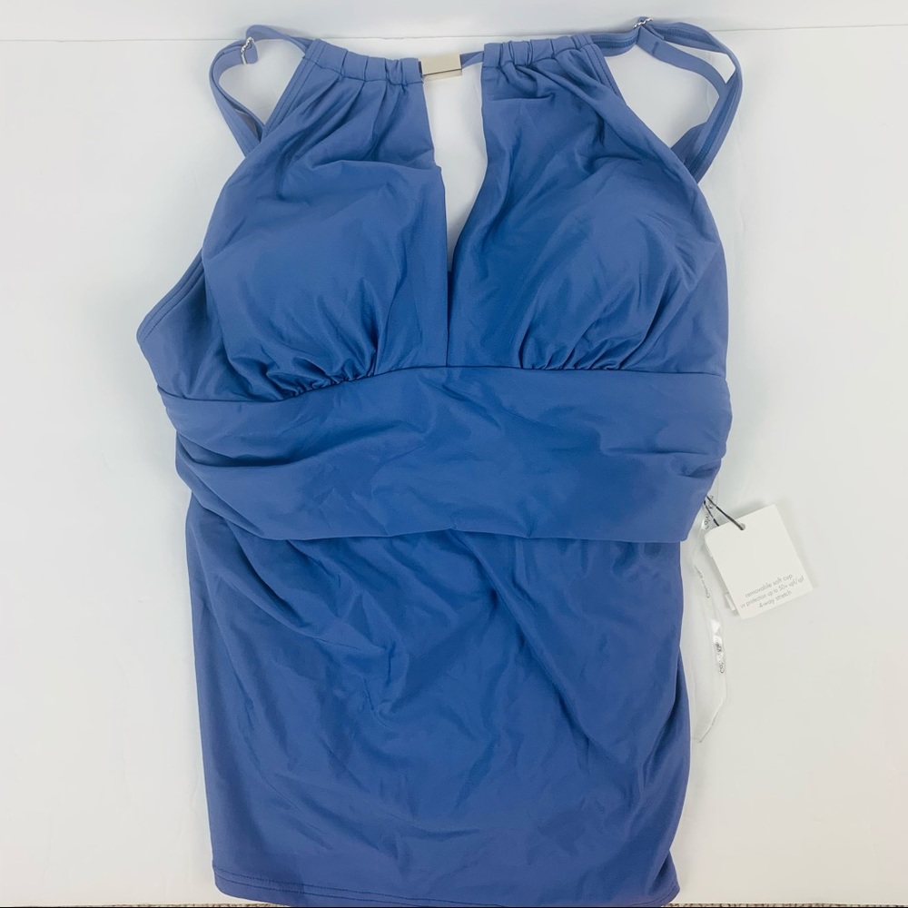 🔥CALVIN KLEIN🔥Swim High-Neck Keyhole Tankini Swimsuit Top Medium NWT - Picture 4 of 7